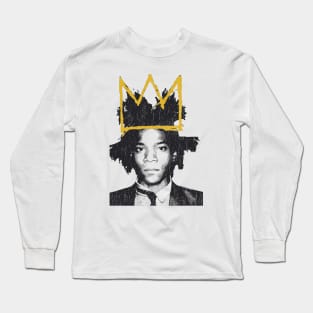 Basquiat crown portrait Long Sleeve T-Shirt